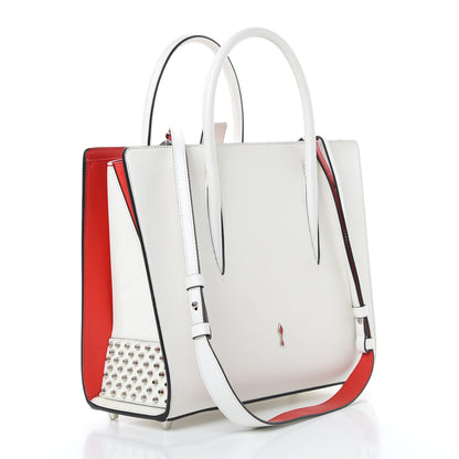 Christian Louboutin Calfskin Empire Studded Medium Paloma Snow 4 of 16