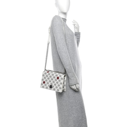 Christian Dior Calfskin Printed Medium Diorama Flap Bag White 2 of 14