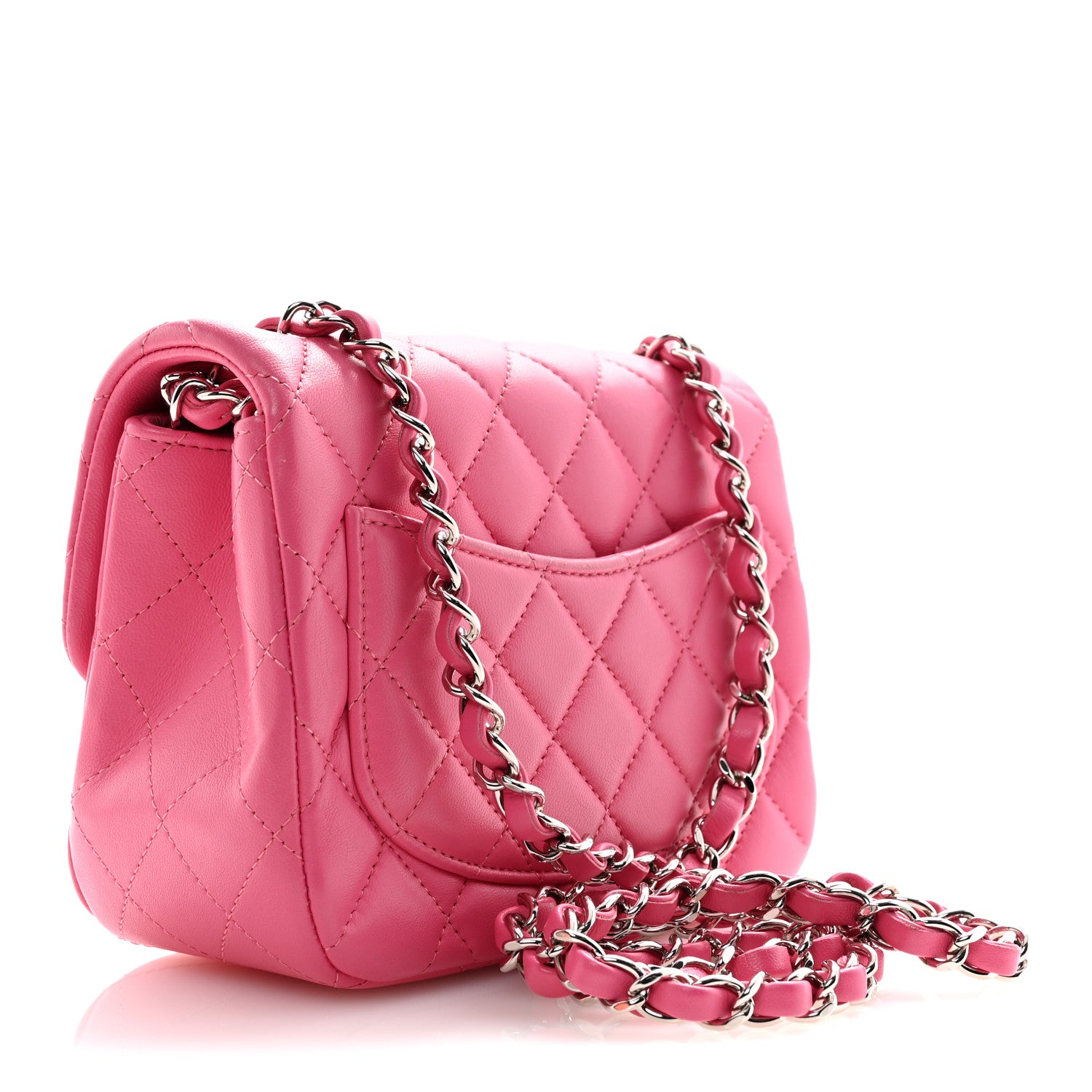 Chanel Lambskin Quilted Mini Square Flap Pink 3 of 11