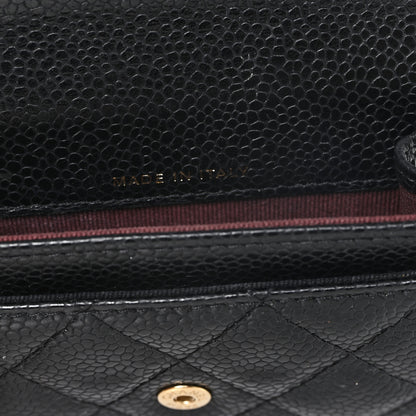 Chanel Caviar Quilted Flap Card Holder Wallet Black 7 of 10