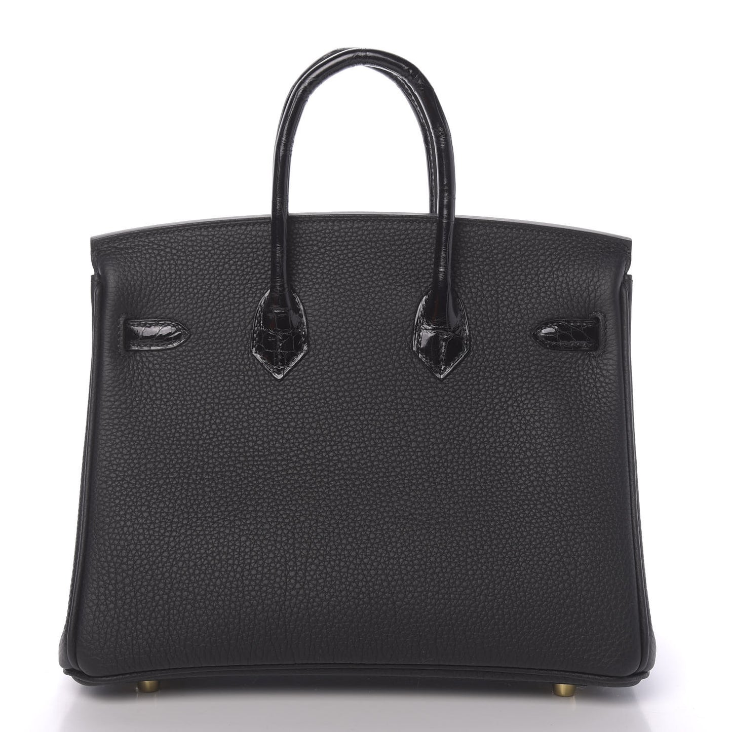 Togo Shiny Niloticus Crocodile Birkin Touch 25 Black