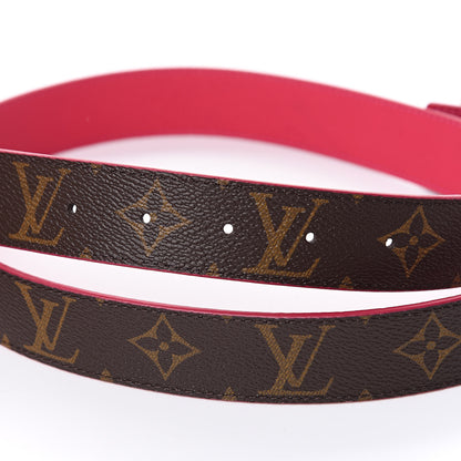 Louis Vuitton Monogram 30mm LV Initiales Reversible Belt 90 36 Fuchsia 5 of 6