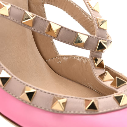Valentino Garavani Calfskin Nappa Rockstud Ankle Strap 100mm Pumps 41 Pink Poudre 8 of 10