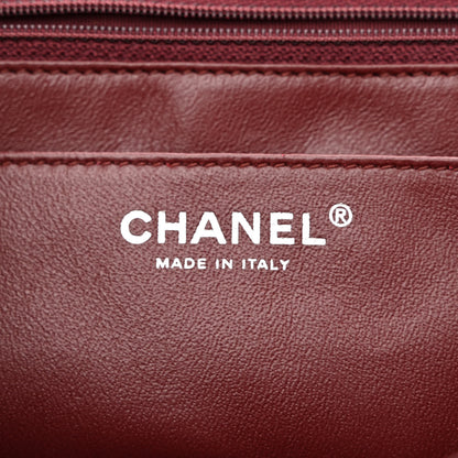 Chanel Patent Quilted Jumbo Single Flap Dark Red 6 of 11
