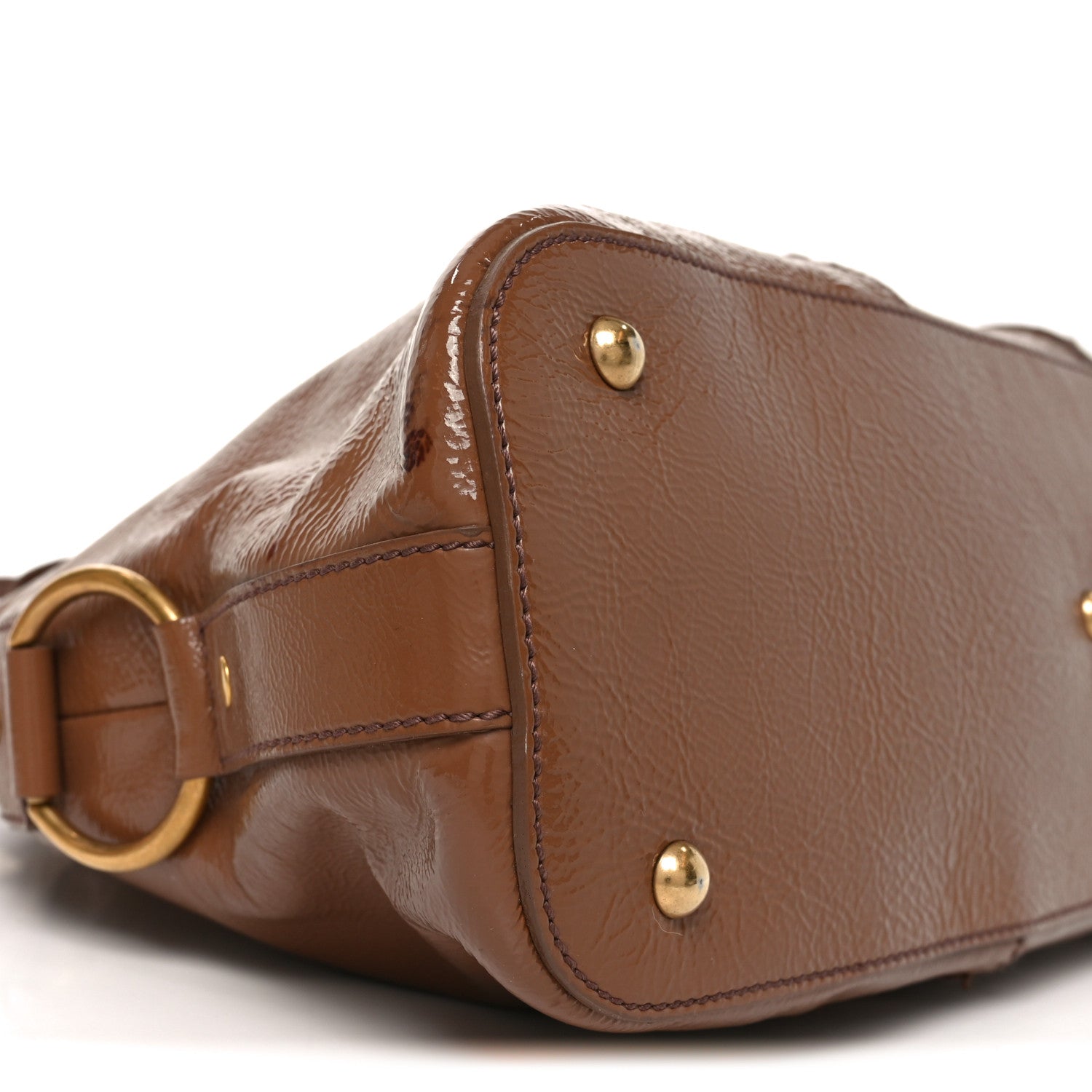 Saint Laurent Patent Large Muse Nude 8 of 10