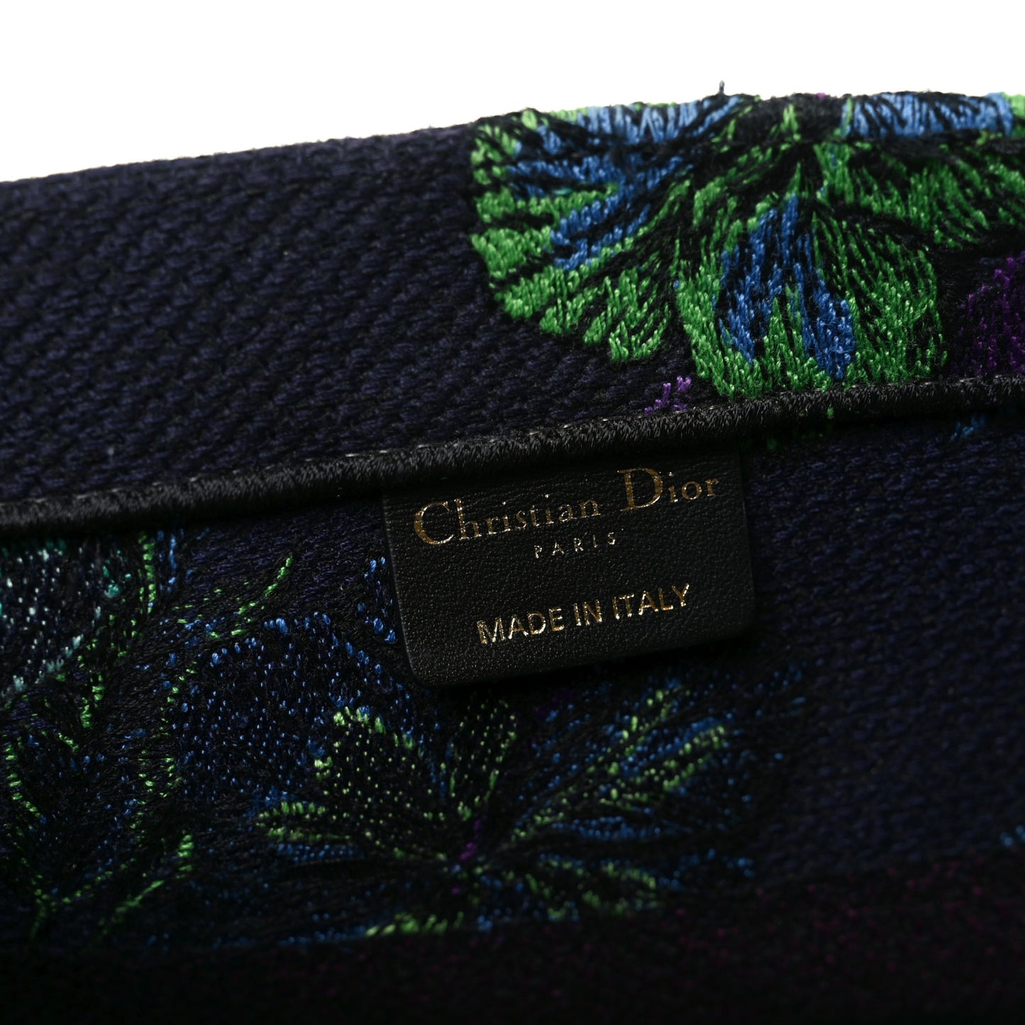 Canvas Embroidered Medium Toile de Jouy Voyage Book Tote Blue Multicolor