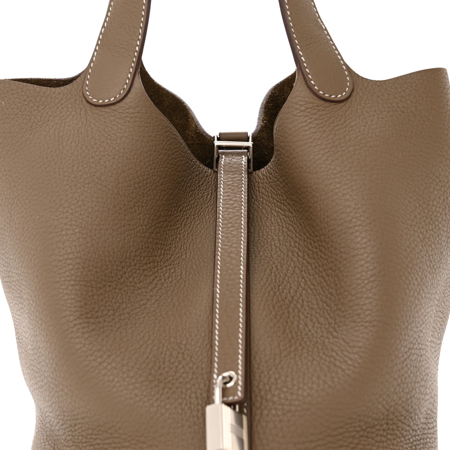 Hermes Taurillon Clemence Picotin Lock 22 MM Etoupe 8 of 11