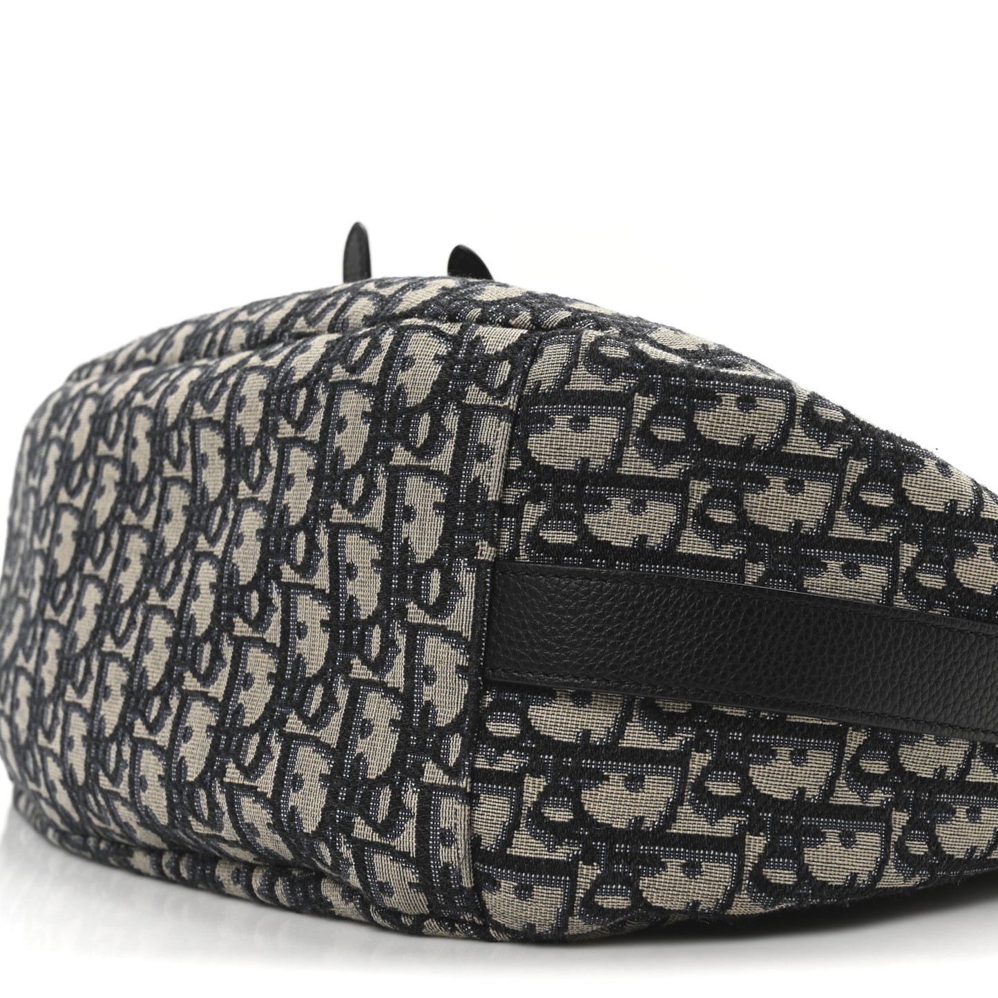 Oblique Saddle Soft Bag Beige Black