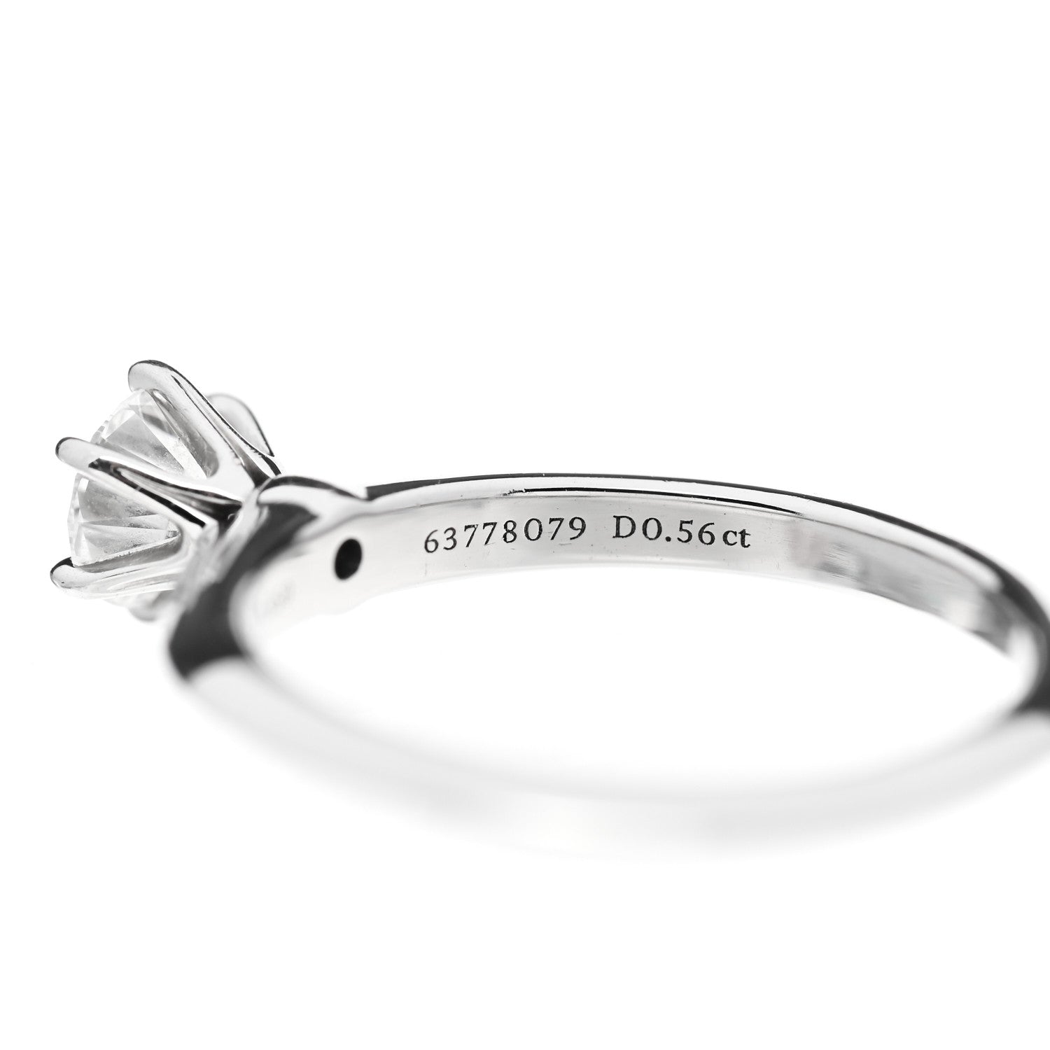 Tiffany Platinum Diamond .56ct Solitaire Engagement Ring 53 6.5 6 of 6