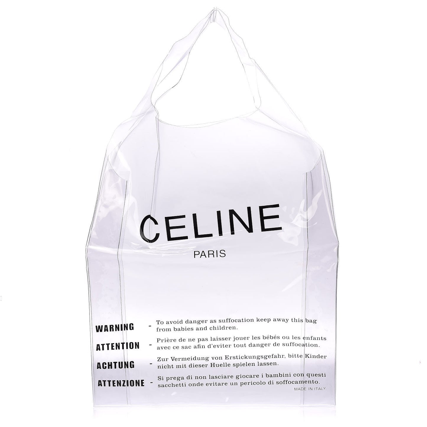 Plastic Bag with Cloudy Lambskin Solo Zip Pouch Clutch Celadon