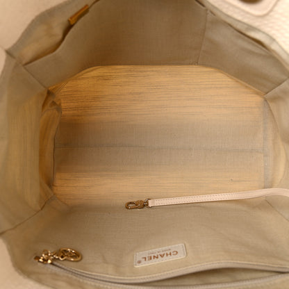 Chanel Mixed Fibers Small Deauville Tote White 5 of 12