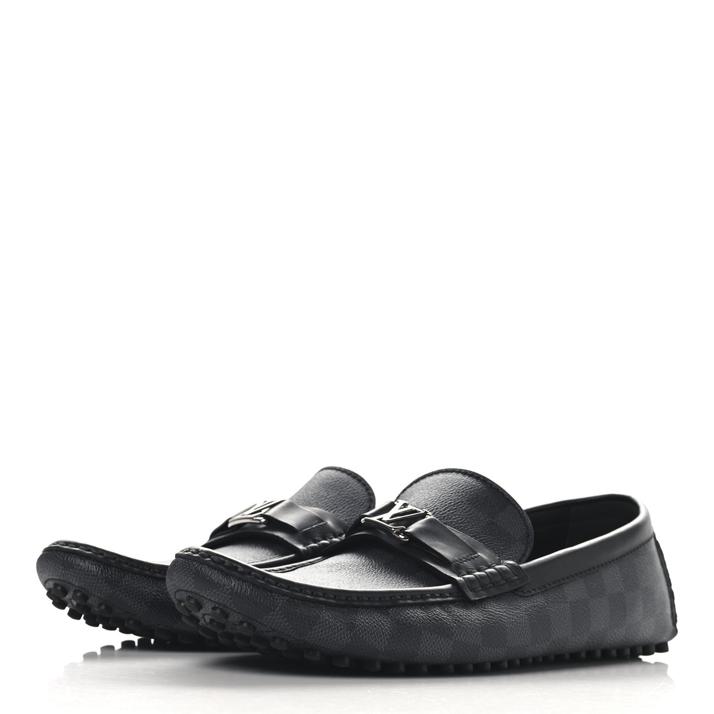 Damier Graphite Calfskin Mens Major Loafers 10