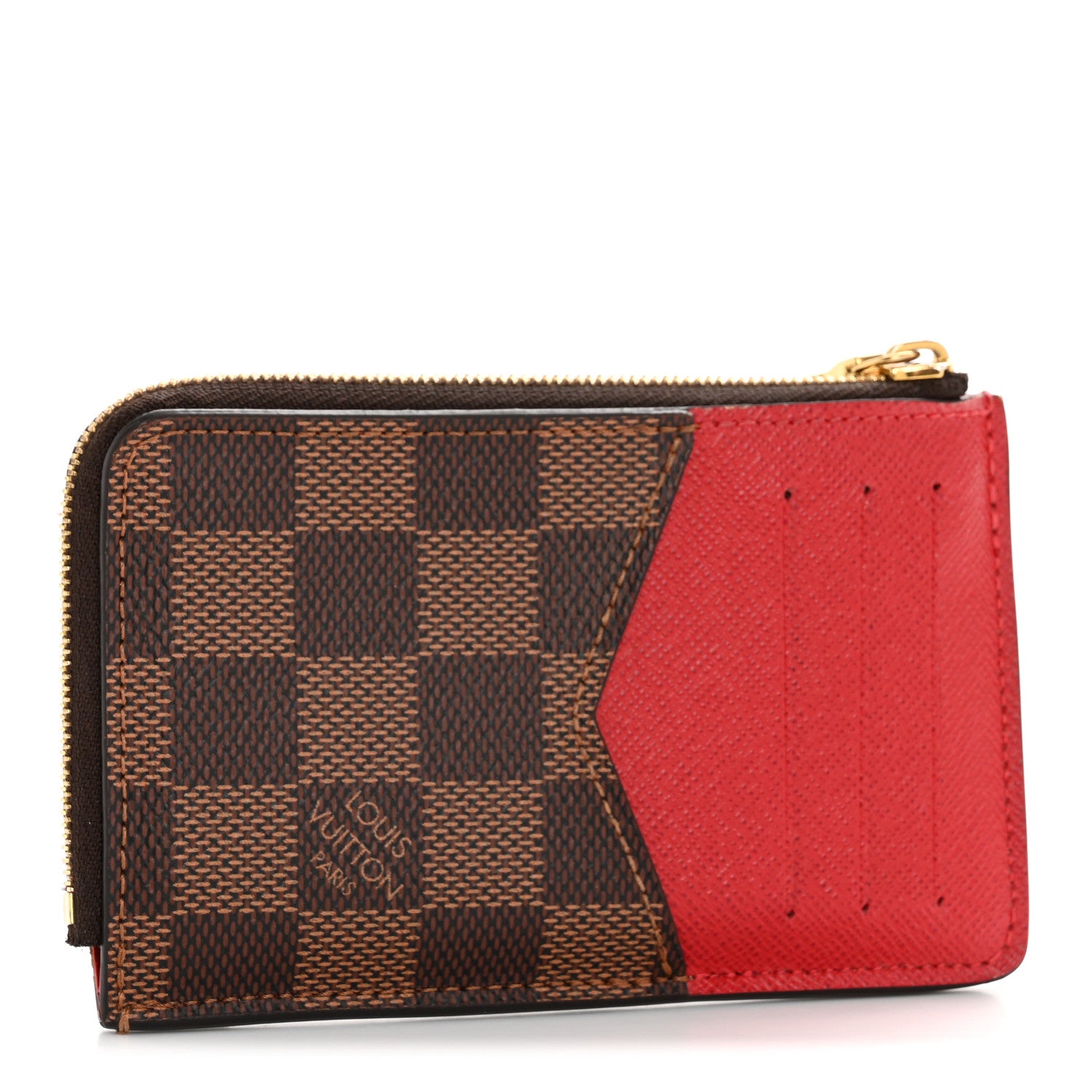 Louis Vuitton Damier Ebene Recto Verso Card Holder Red 3 of 8