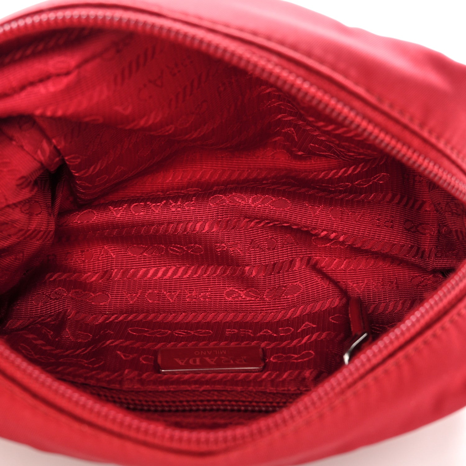 Prada Tessuto Nylon Vela Cosmetic Pouch Rosso 5 of 8