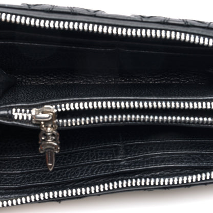 Chrome Hearts Lambskin Cemetery Cross Zip Wallet Black 5 of 6