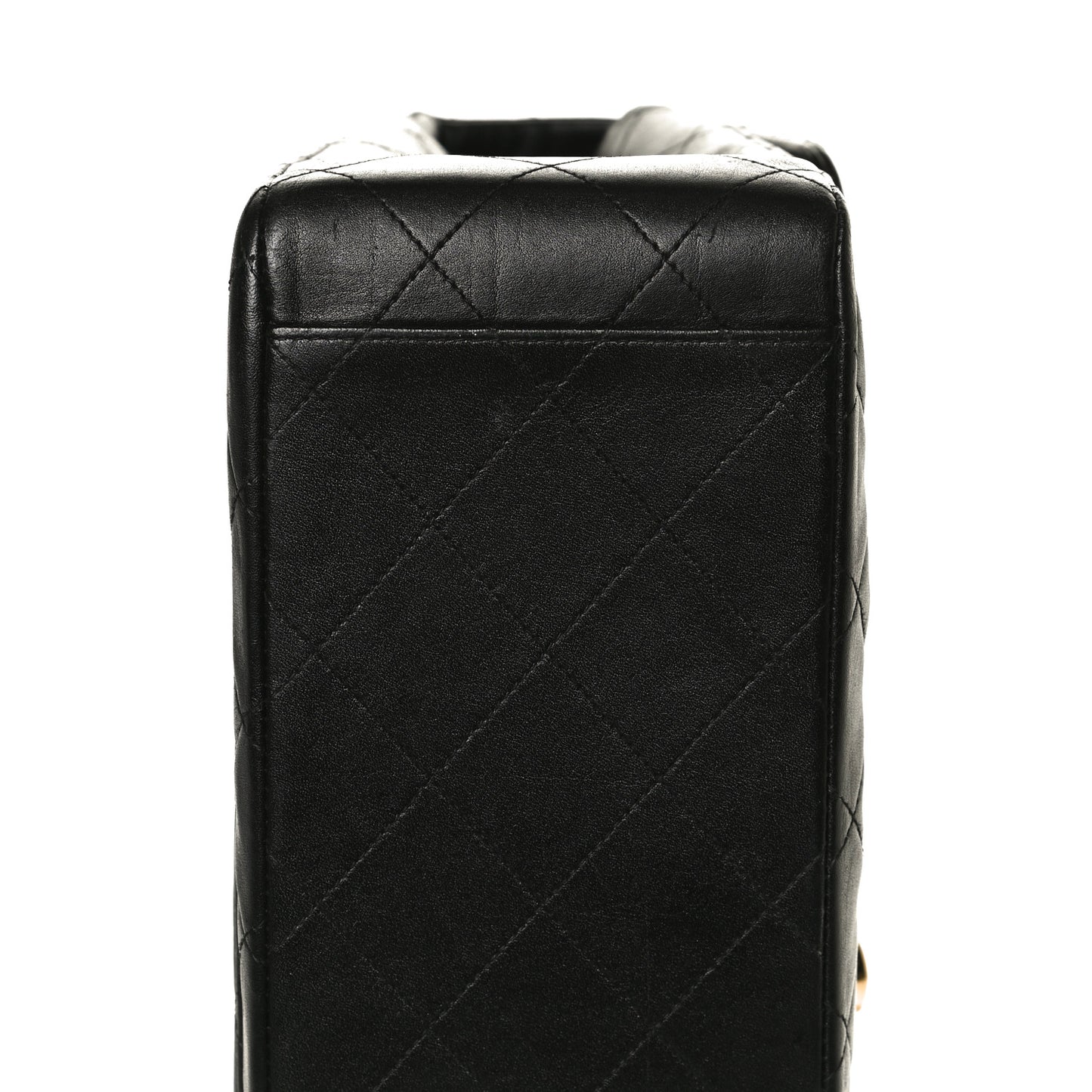 Lambskin Quilted XL Jumbo Single Flap Black