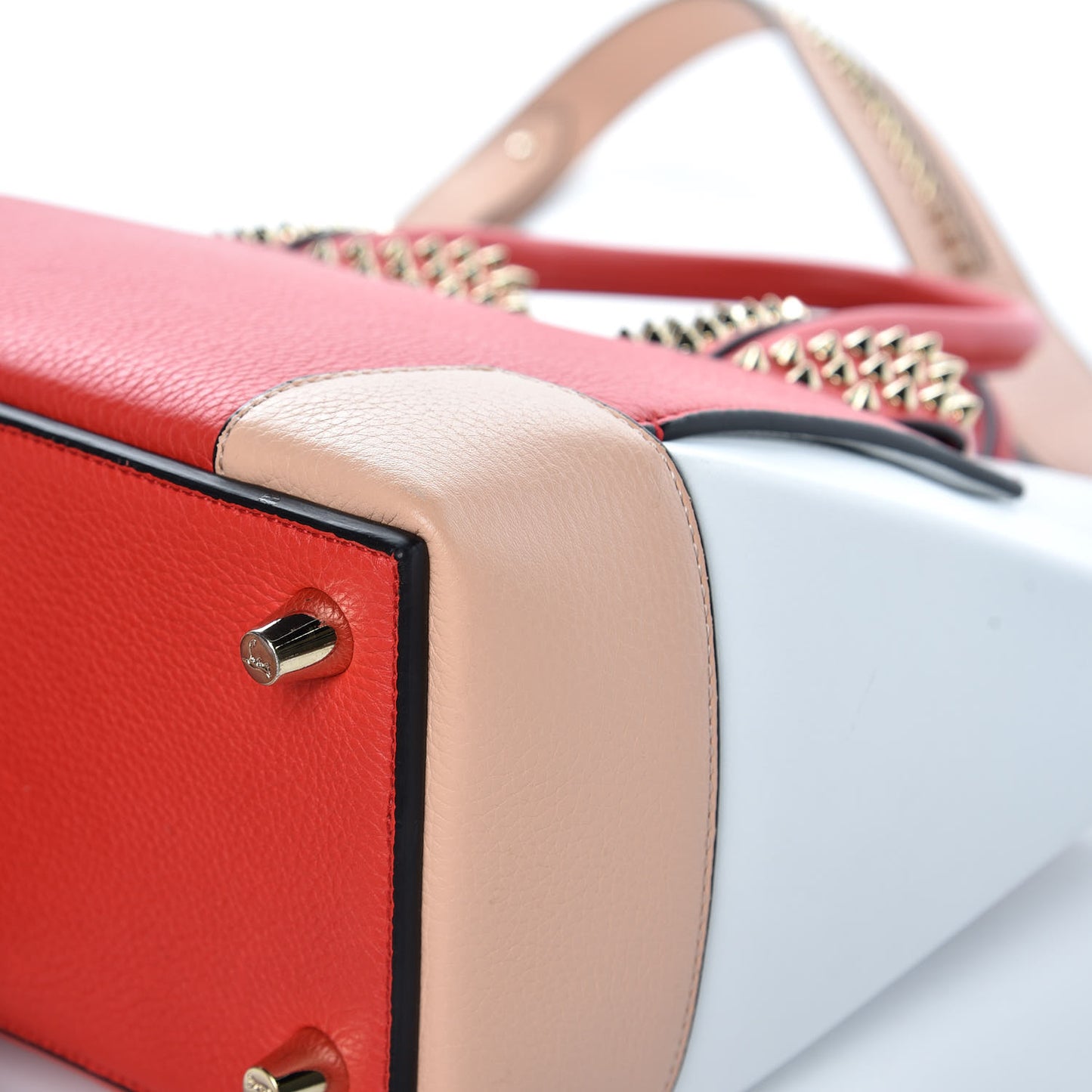 Calfskin Small Eloise Tote Fraise Poudre White