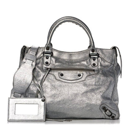 Balenciaga Metallic Agneau Classic Hardware Velo Gris Aluminum 1 of 13
