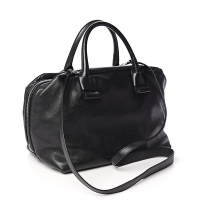 Marc Jacobs Calfskin Striped Antonia Satchel Black White 2 of 9