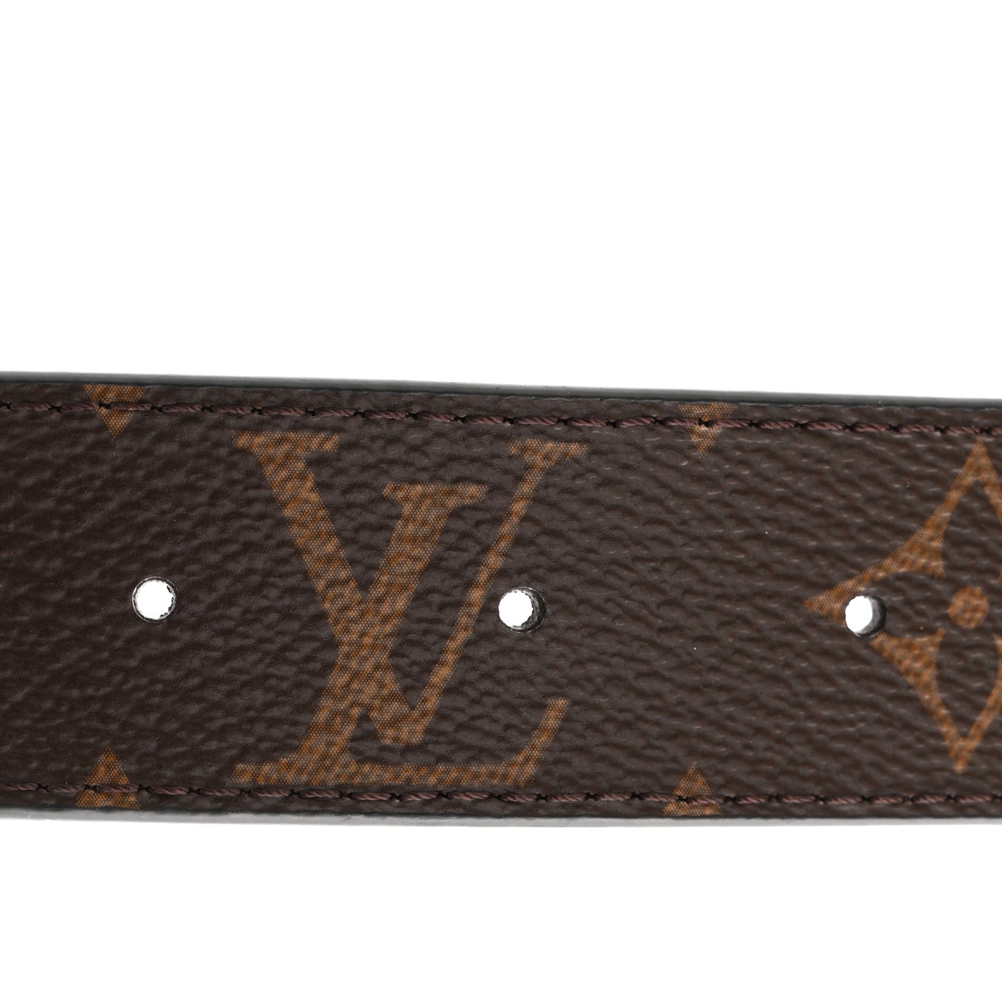 Calfskin Monogram 30mm LV Initiales Reversible Belt 75 30 Black