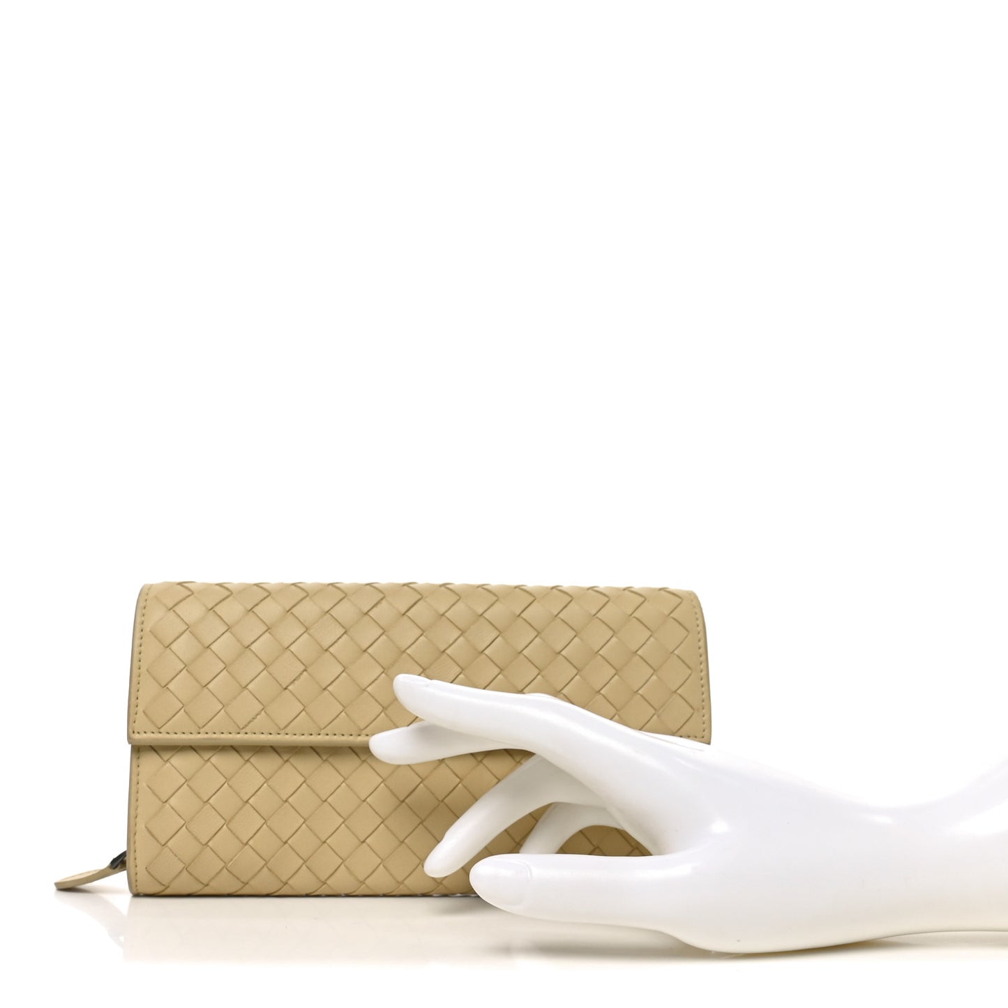 Nappa Intrecciato Continental Flap Wallet New Sand