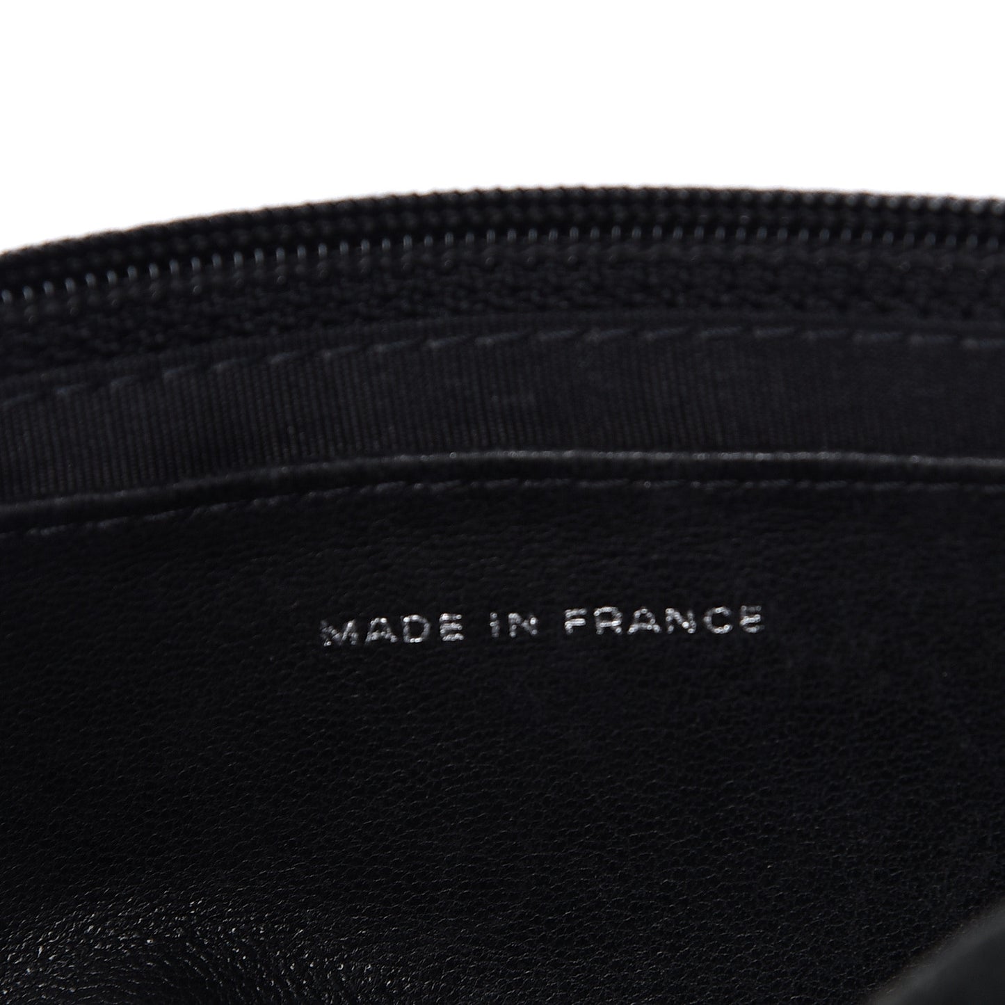 Lambskin Half Moon Wallet On Chain WOC Black