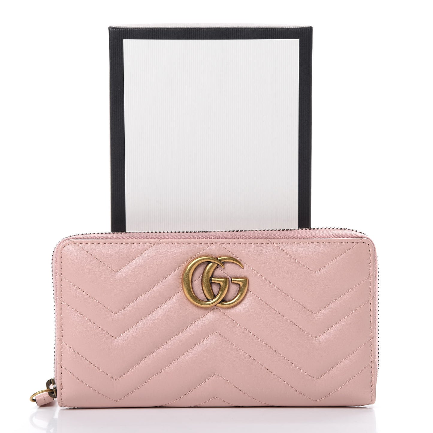 Calfskin Matelasse GG Marmont Zip Around Organizer Wallet Perfect Pink