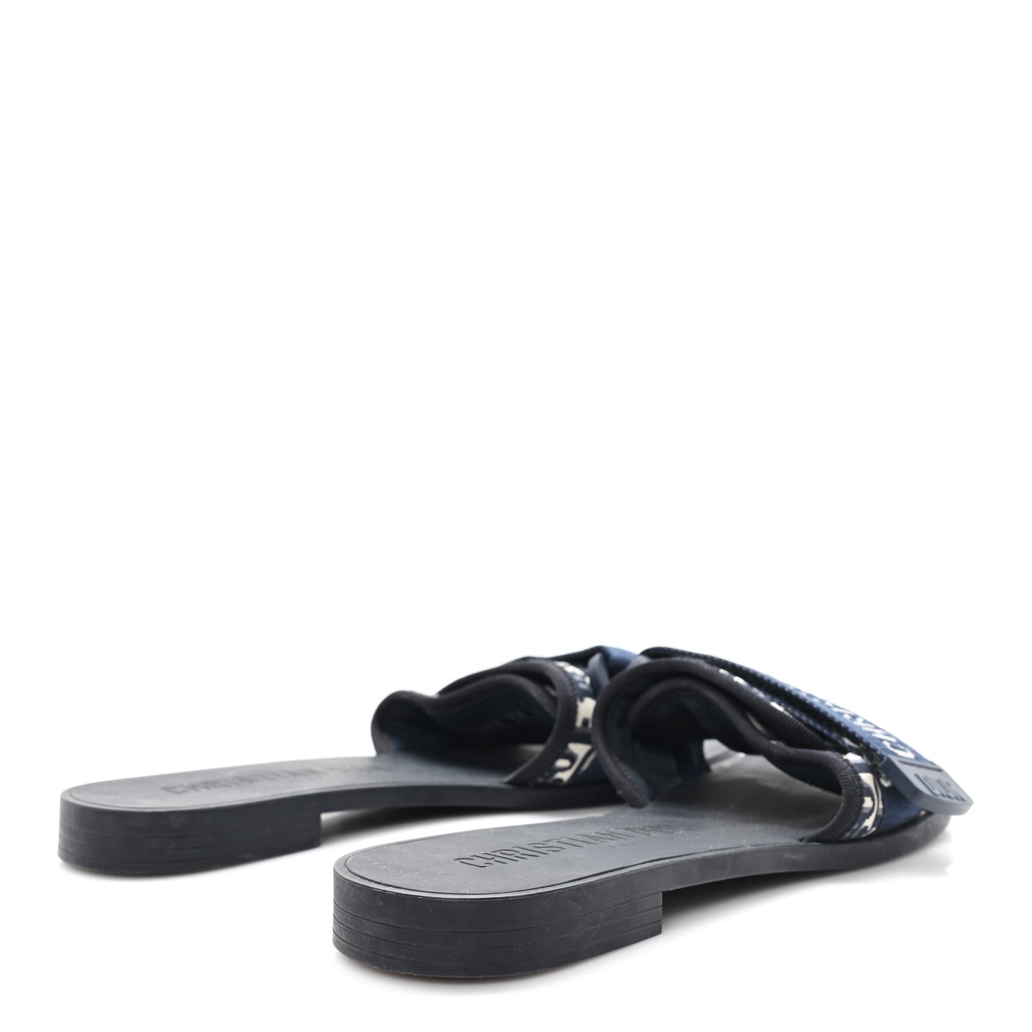 Christian Dior Nylon Oblique Dio(r)evolution Slide Sandals 38 Deep