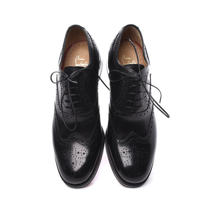 Christian Louboutin Calfskin Mens Education Flat Oxfords 39.5 Black 5 of 9