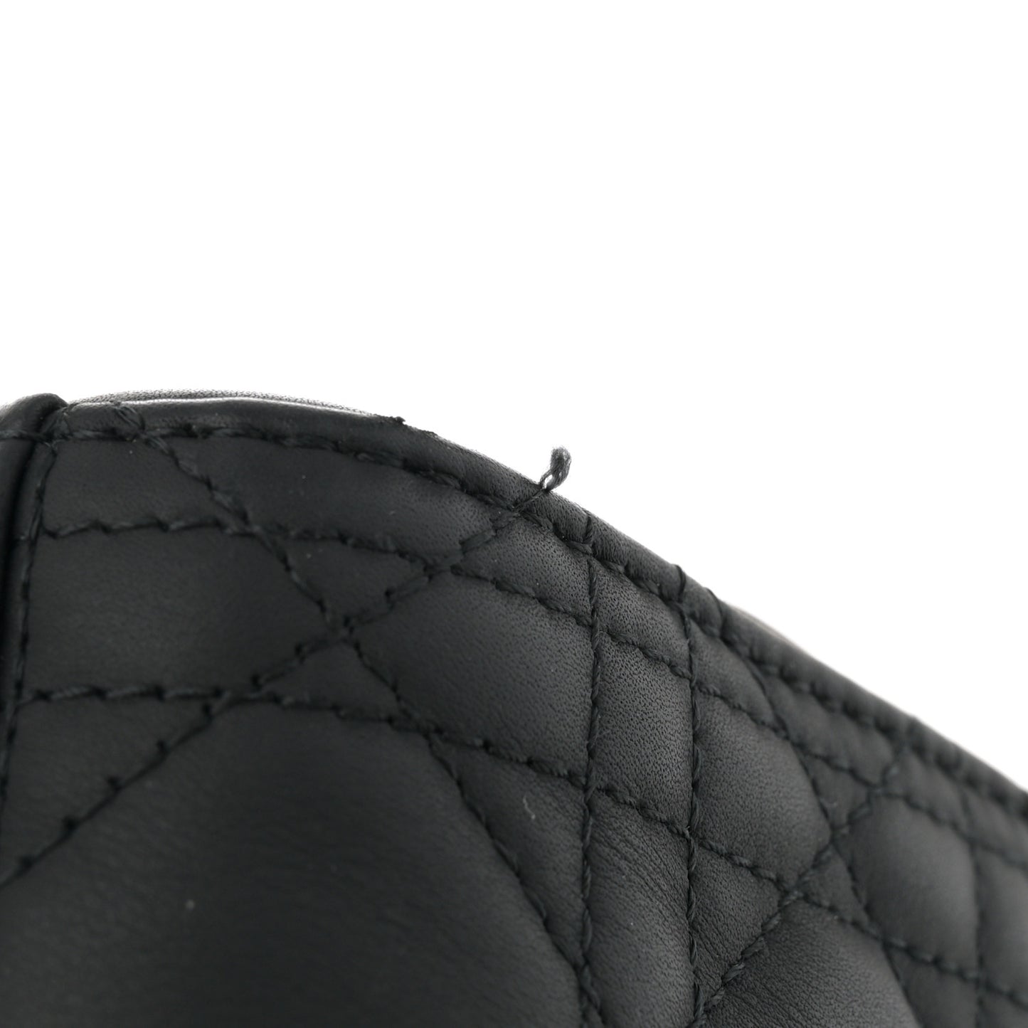 Ultra Matte Calfskin Cannage Medium Lady Dior Black