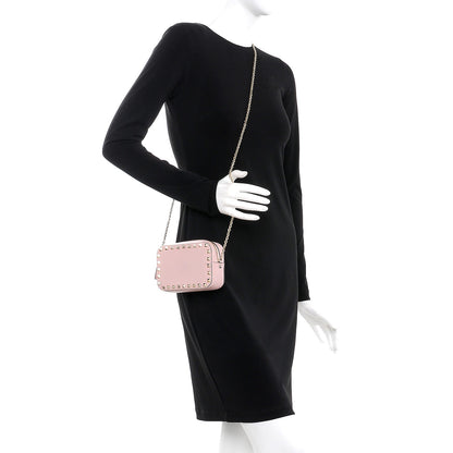 Valentino Garavani Calfskin Small Rockstud Chain Camera Crossbody Bag Loto 2 of 9