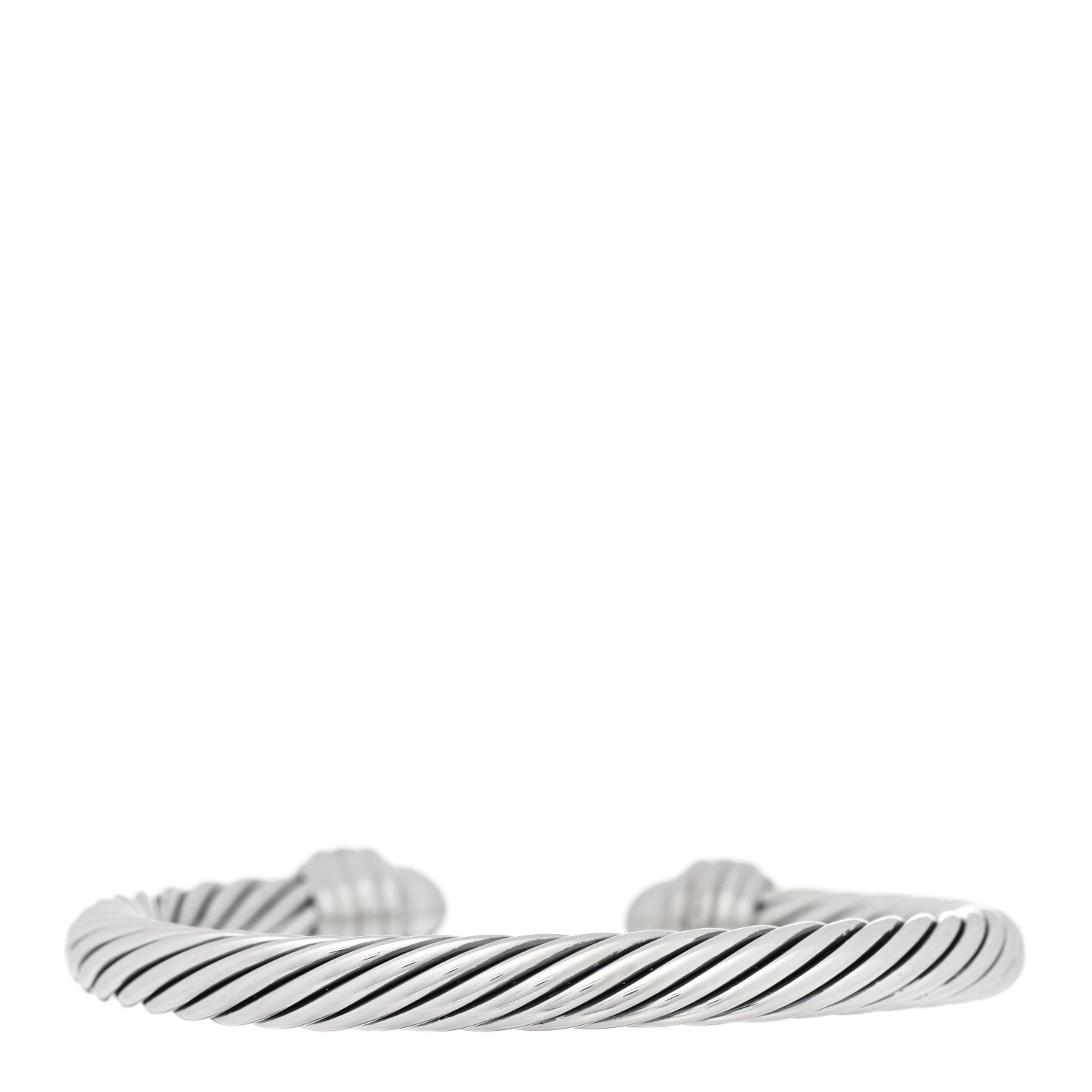 David Yurman Sterling Silver Diamond 7mm Cable Classics Bracelet 2 of 3