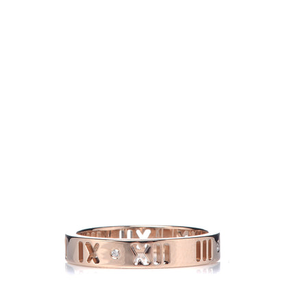 Tiffany 18K Rose Gold Diamond Atlas Pierced Ring 50 5.25 3 of 5