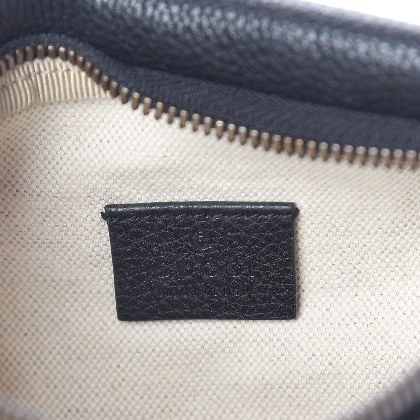 Grained Calfskin Small Logo Belt Bag Black