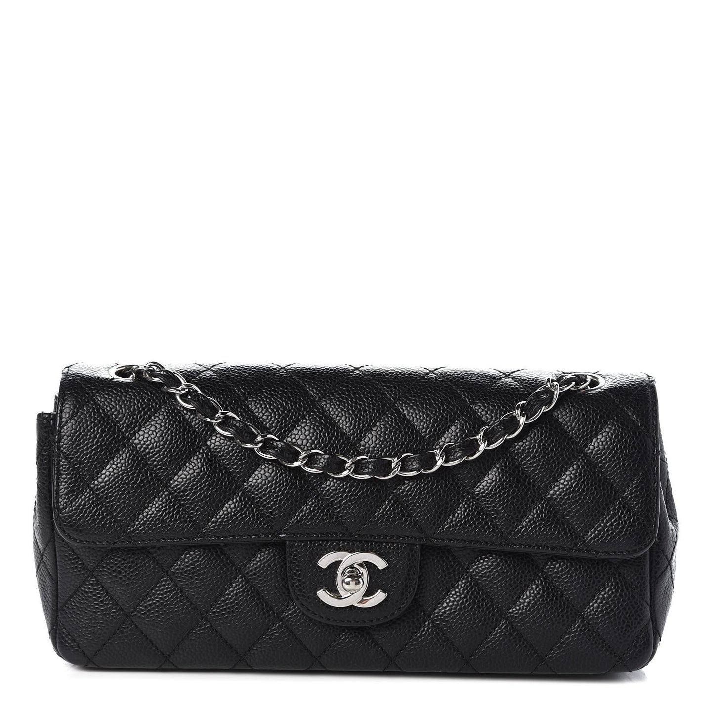 Caviar Quilted East West Flap Black
