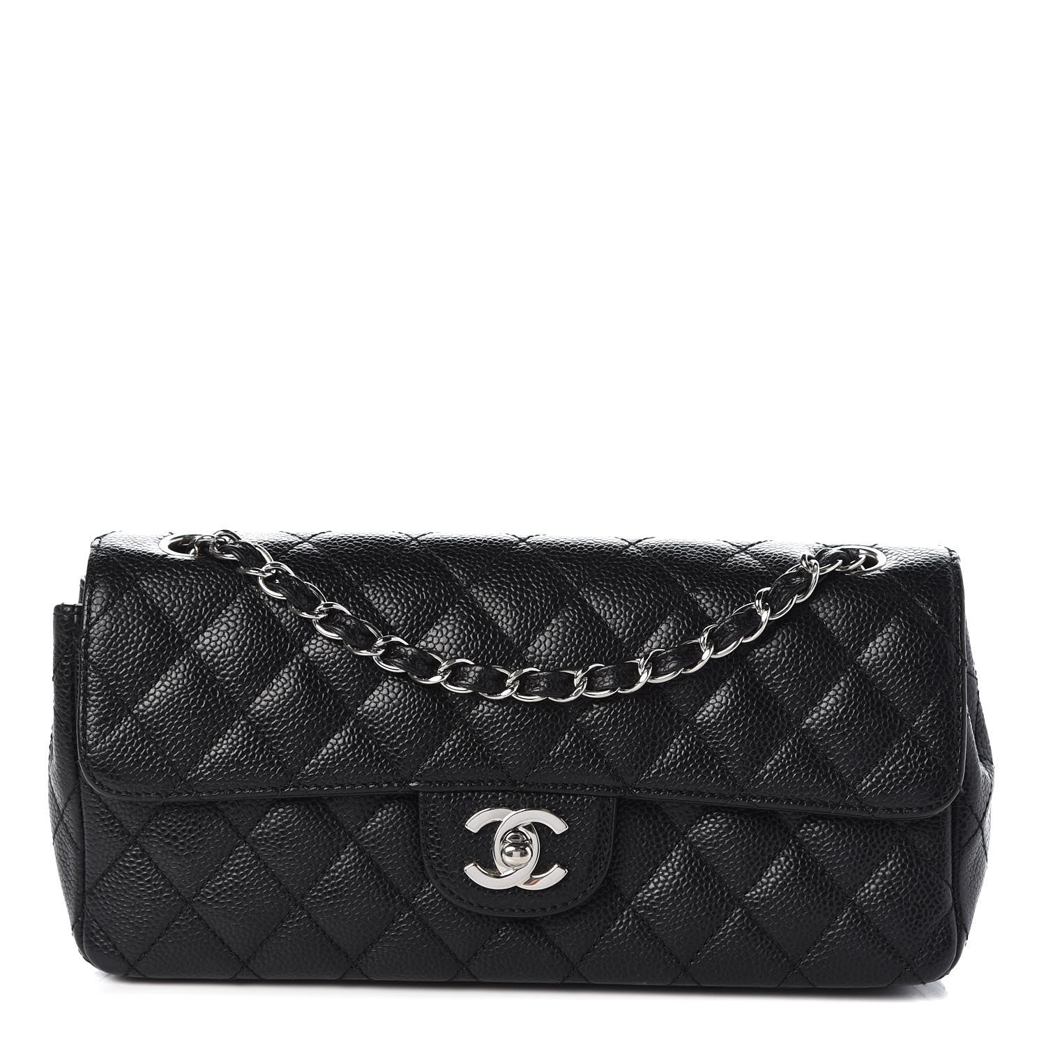 Chanel Caviar Quilted East West Flap Black 1 of 8