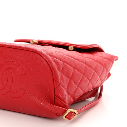 Chanel Caviar Quilted Filigree Backpack Red 9 of 19