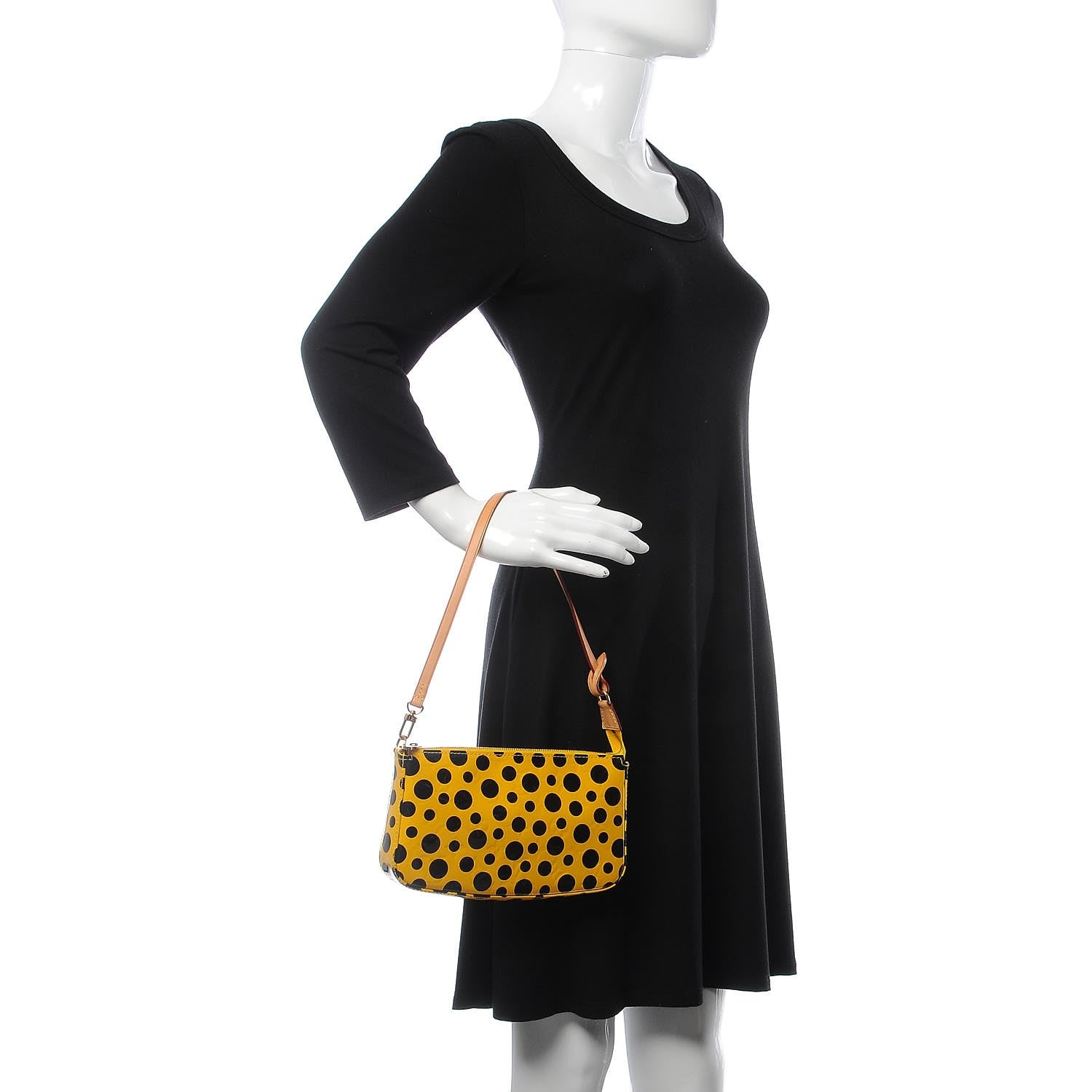 Louis Vuitton Vernis Kusama Infinity Dots Pochette Accessories Yellow 2 of 7