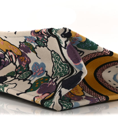 Christian Dior Canvas Embroidered Ciel De Reve Small Book Tote Latte Multicolor 10 of 10