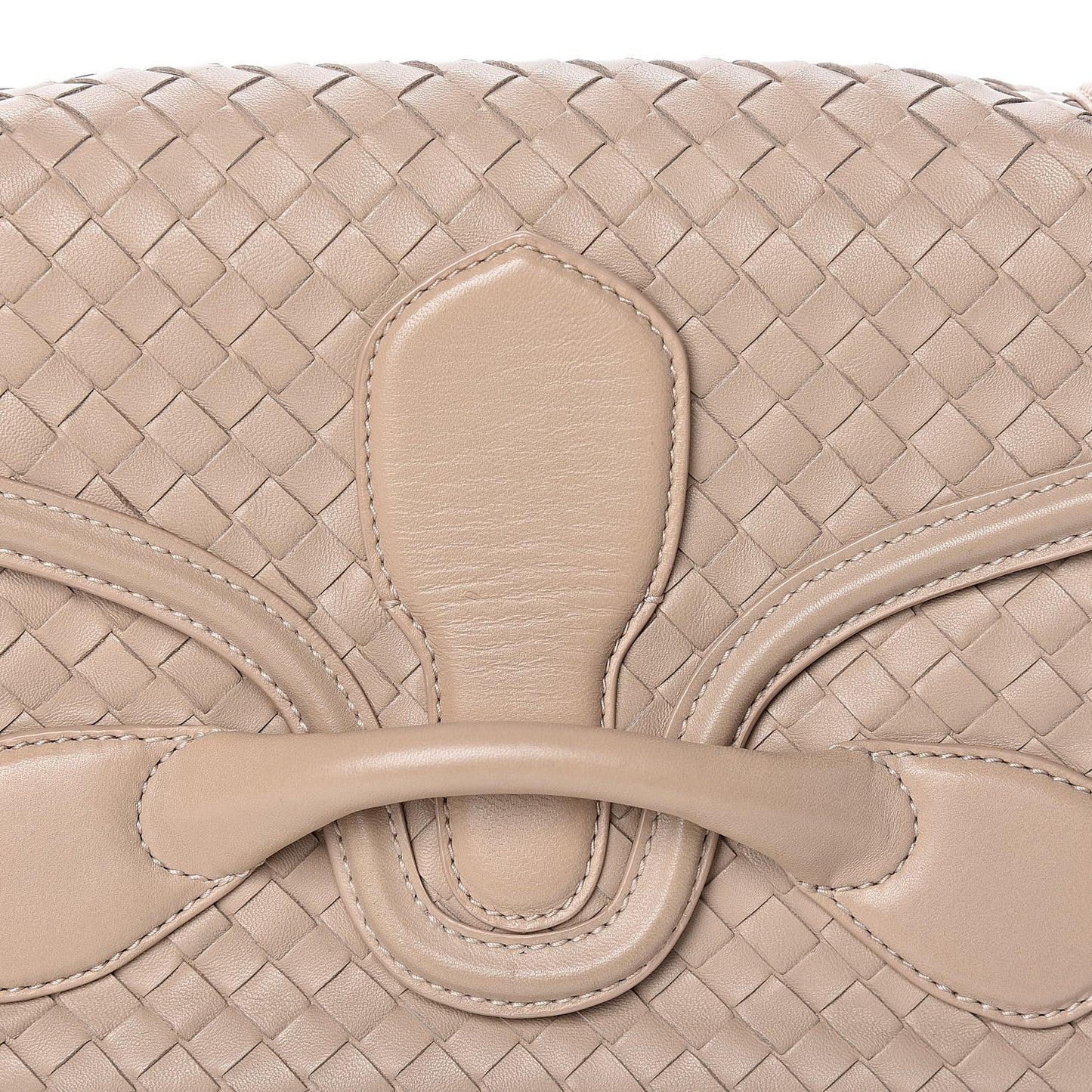 Nappa Intrecciato Rialto Shoulder Bag Mink