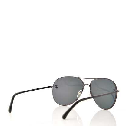 Chanel Aviator CC Sunglasses 4189-T-Q Black 4 of 8