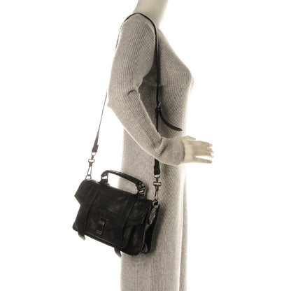 Proenza Schouler Lambskin Tiny PS1 Satchel Black 2 of 7