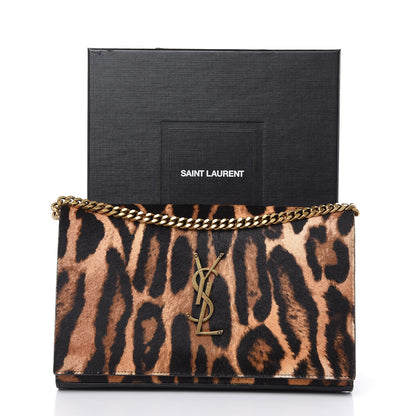Saint Laurent Calf Hair Monogram Chain Wallet Leopard 10 of 10