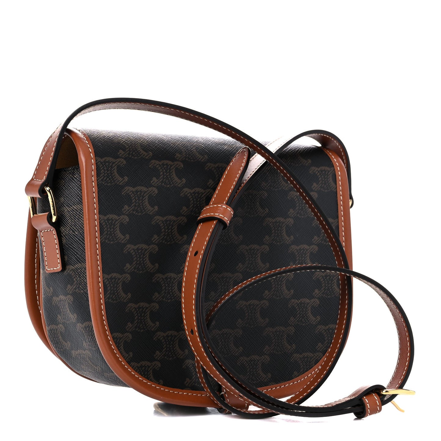 Triomphe Canvas Medium Folco Bag Tan