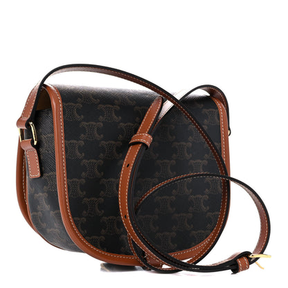 Celine Triomphe Canvas Medium Folco Bag Tan 3 of 8