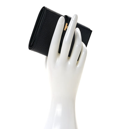 Hermes Epsom Tri-Fold Compact Bearn Wallet Black 2 of 9