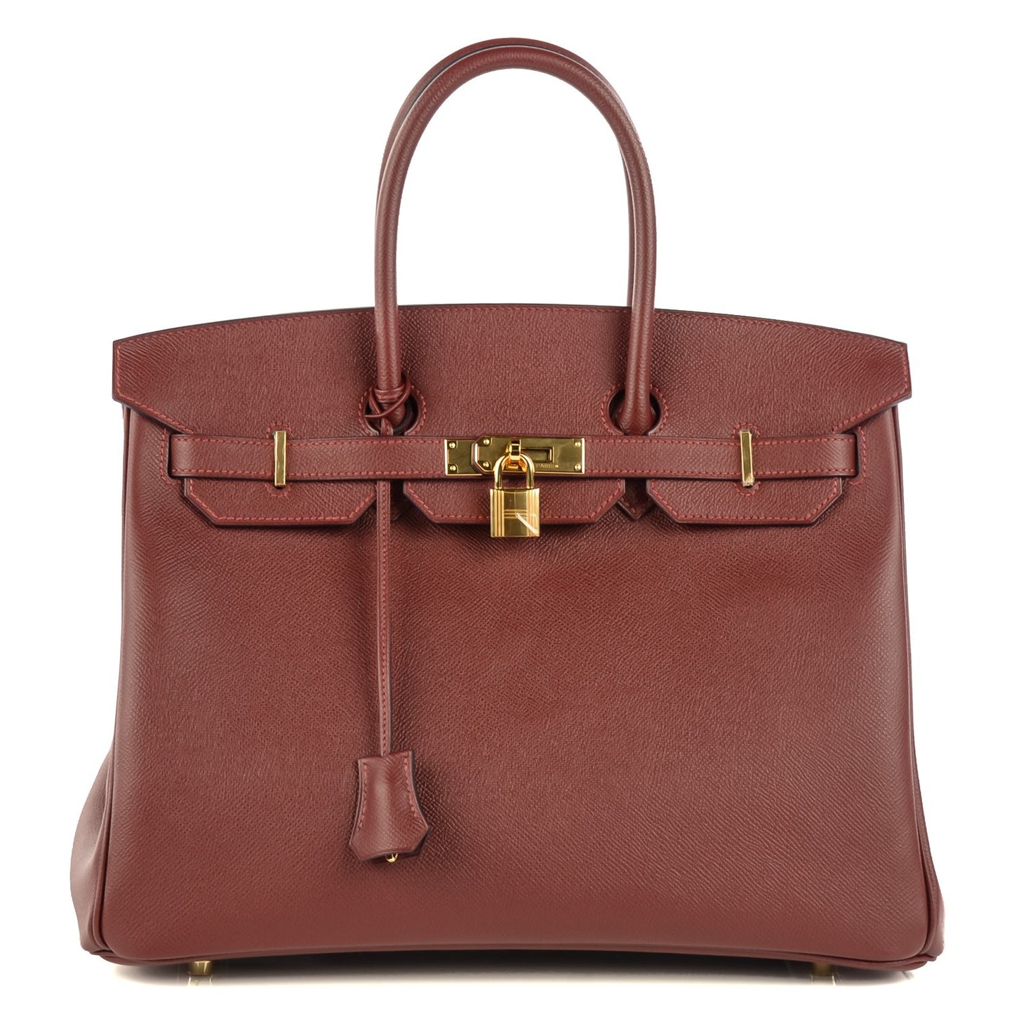 Epsom Contour Birkin 35 Rouge H Navy