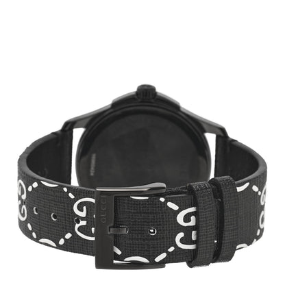 Gucci PVD Stainless Steel Canvas 38mm G-Timeless Ghost Quartz Watch Black 3 of 4