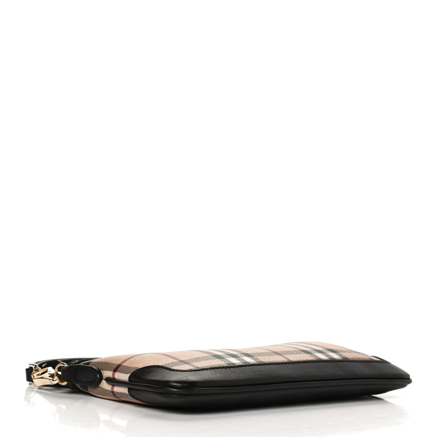 Haymarket Check Small Peyton Crossbody Clutch Bag Chocolate
