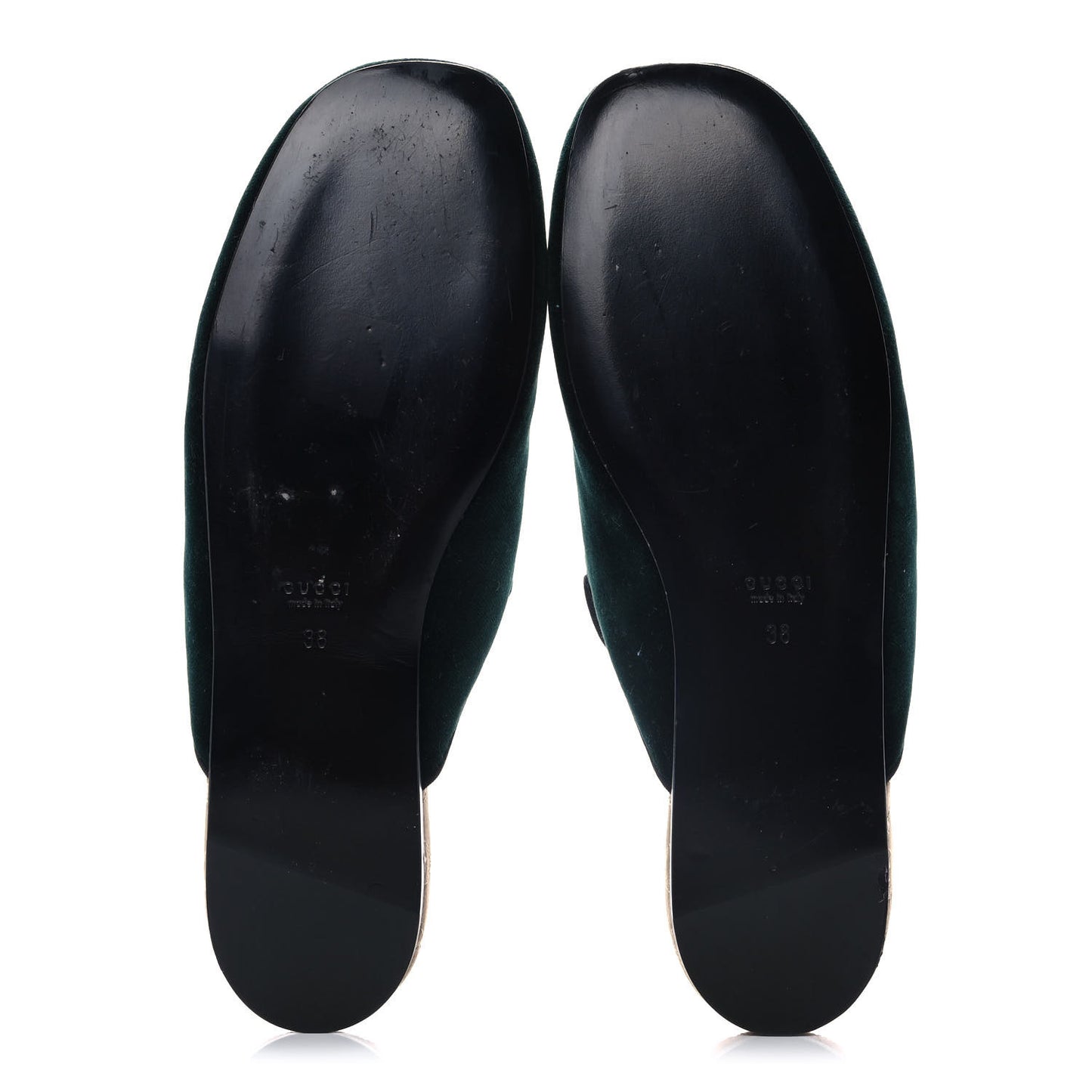 Velvet Crystal Snake Embroidered Womens Slippers 38 Dark Green